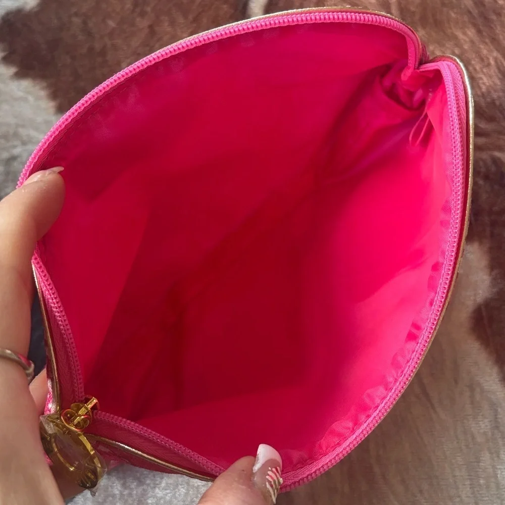 Brand New Estee Lauder x Lilly Pulitzer Cosmetic Bag Bronzers PUR Barbie Brush